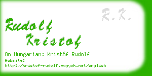 rudolf kristof business card