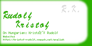 rudolf kristof business card